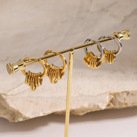 Dainty Huggie Hoop Spiral Earrings