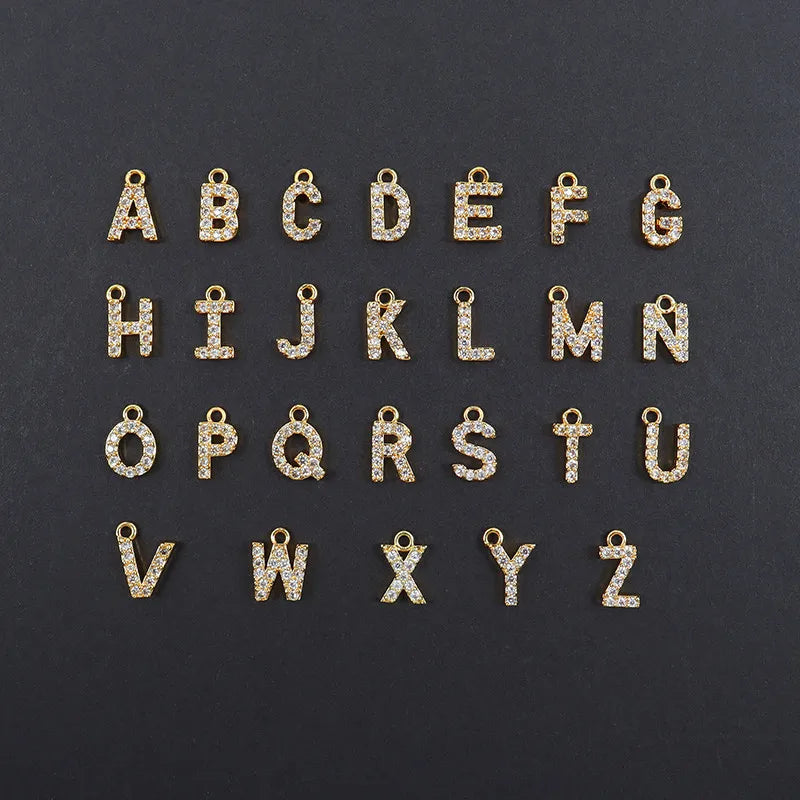 Dainty Beaded Heart Initial Necklace