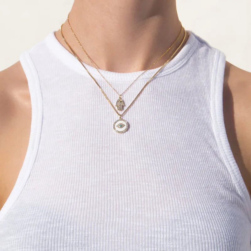 Hamsa Shine Necklace