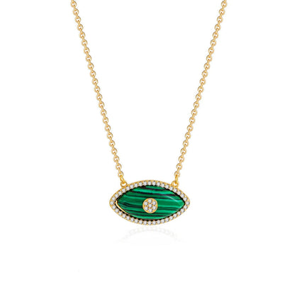 Dainty Evil Eye Diamond Accented Necklace