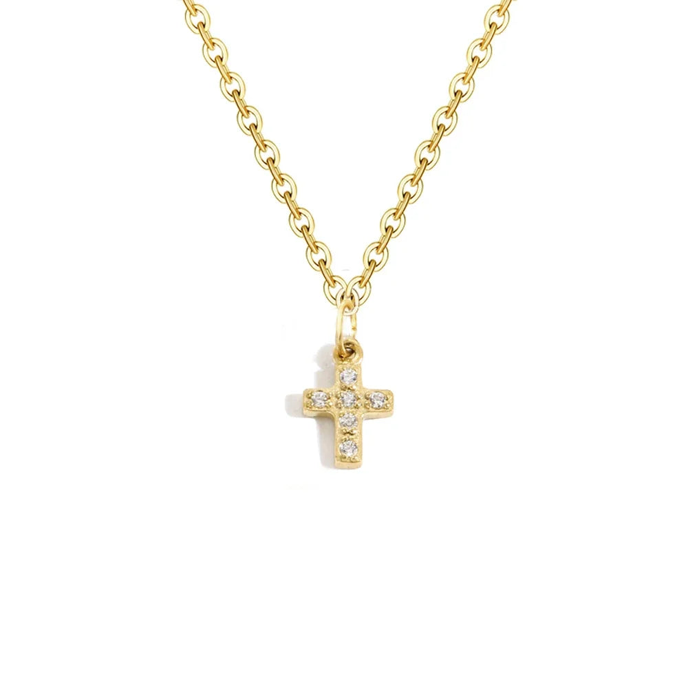 Dainty Zircon Letter Initial, Number, Symbol Chain Necklace