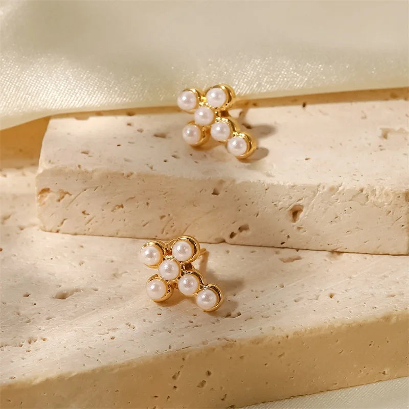 Dainty Cross Stud Earrings