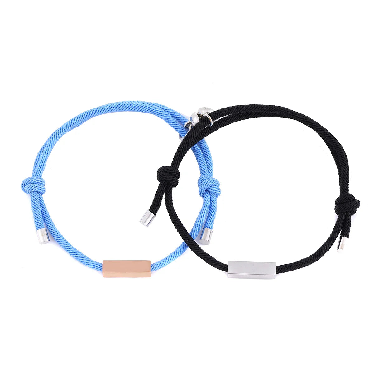 Personalized Minimal Rope Magnetic Couples Bracelet