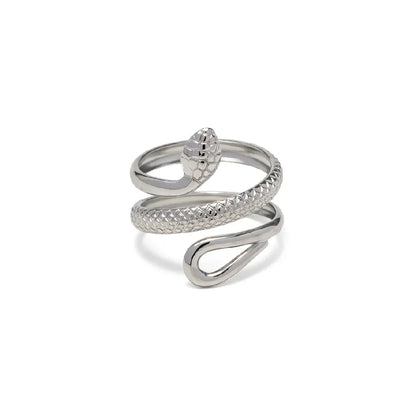 Adjustable Spiraling Snake Ring