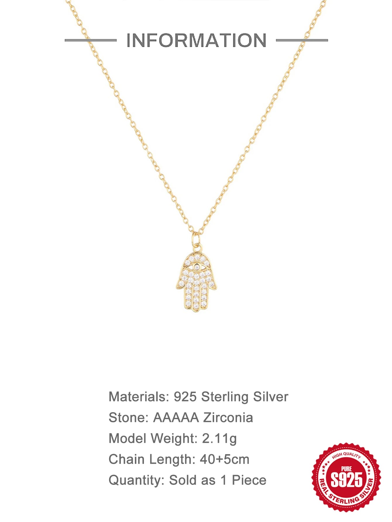 Hamsa Shine Necklace