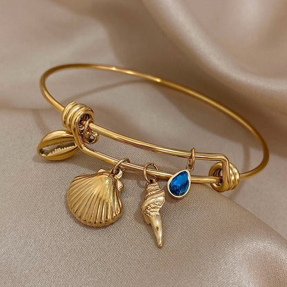 Sea Shell Bangle Bracelet