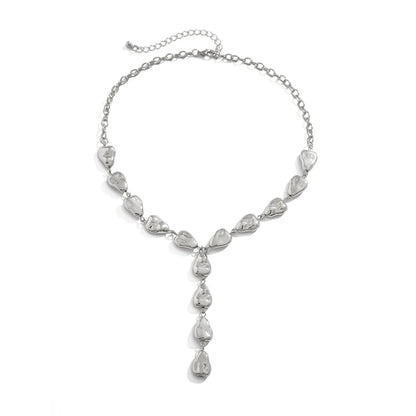 Modern Stone Inspired Lariat Necklace