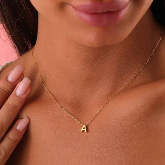Dainty Minimal Letter Initial Necklace