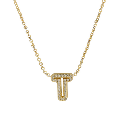 Dazzling Diamond Initial Necklace