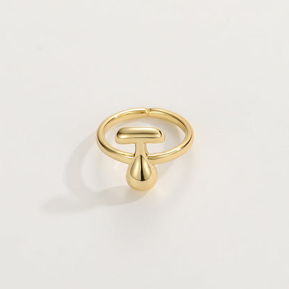 Cute Bubble Letter Initial Ring