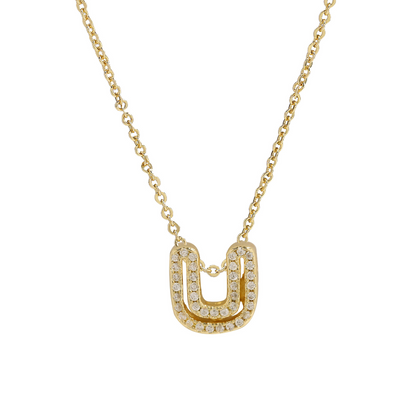 Dazzling Diamond Initial Necklace