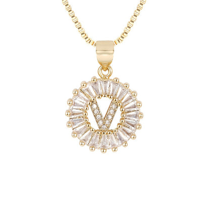 Circle Initial Necklace