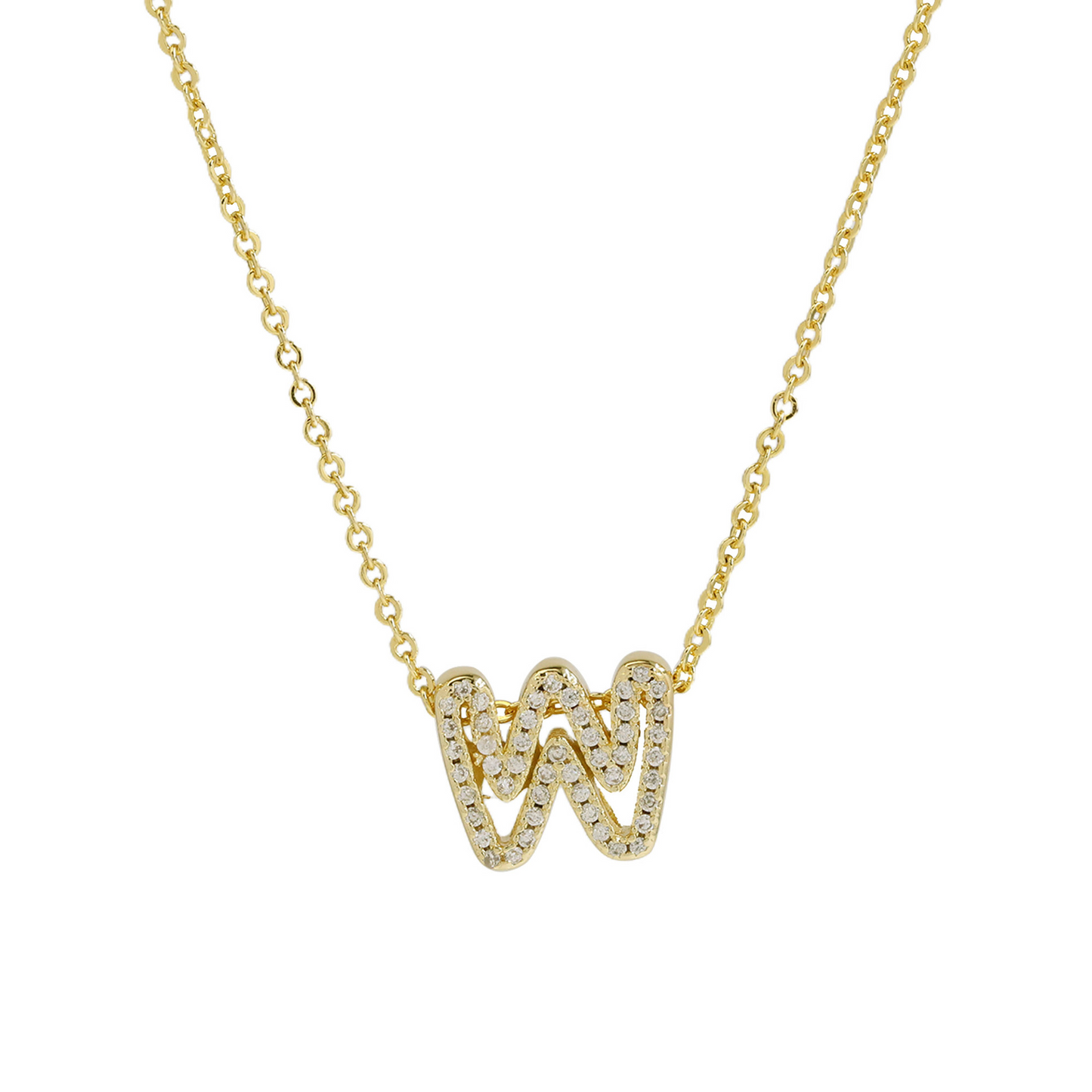 Dazzling Diamond Initial Necklace
