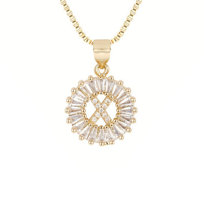 Circle Initial Necklace