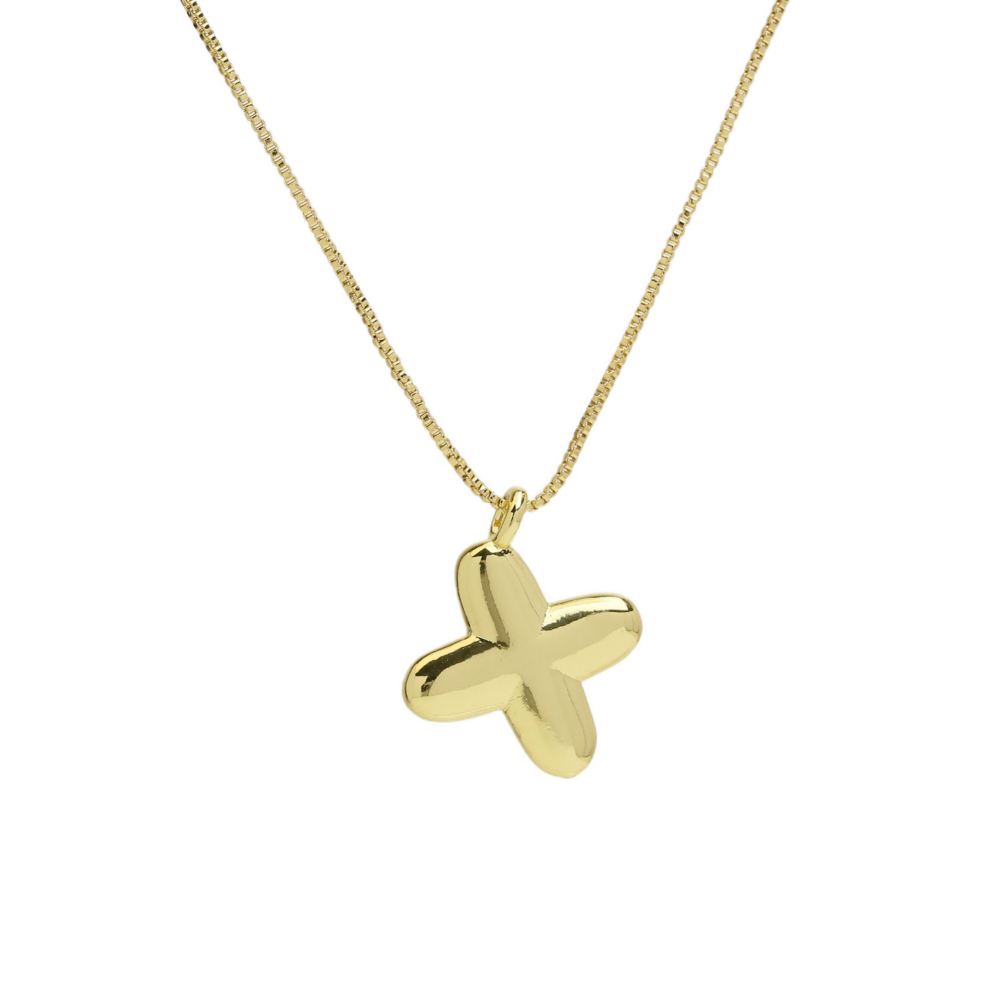 Chunky Feminine Letter Initial Necklace