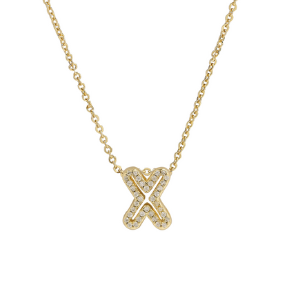 Dazzling Diamond Initial Necklace