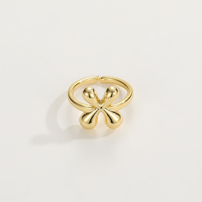 Cute Bubble Letter Initial Ring