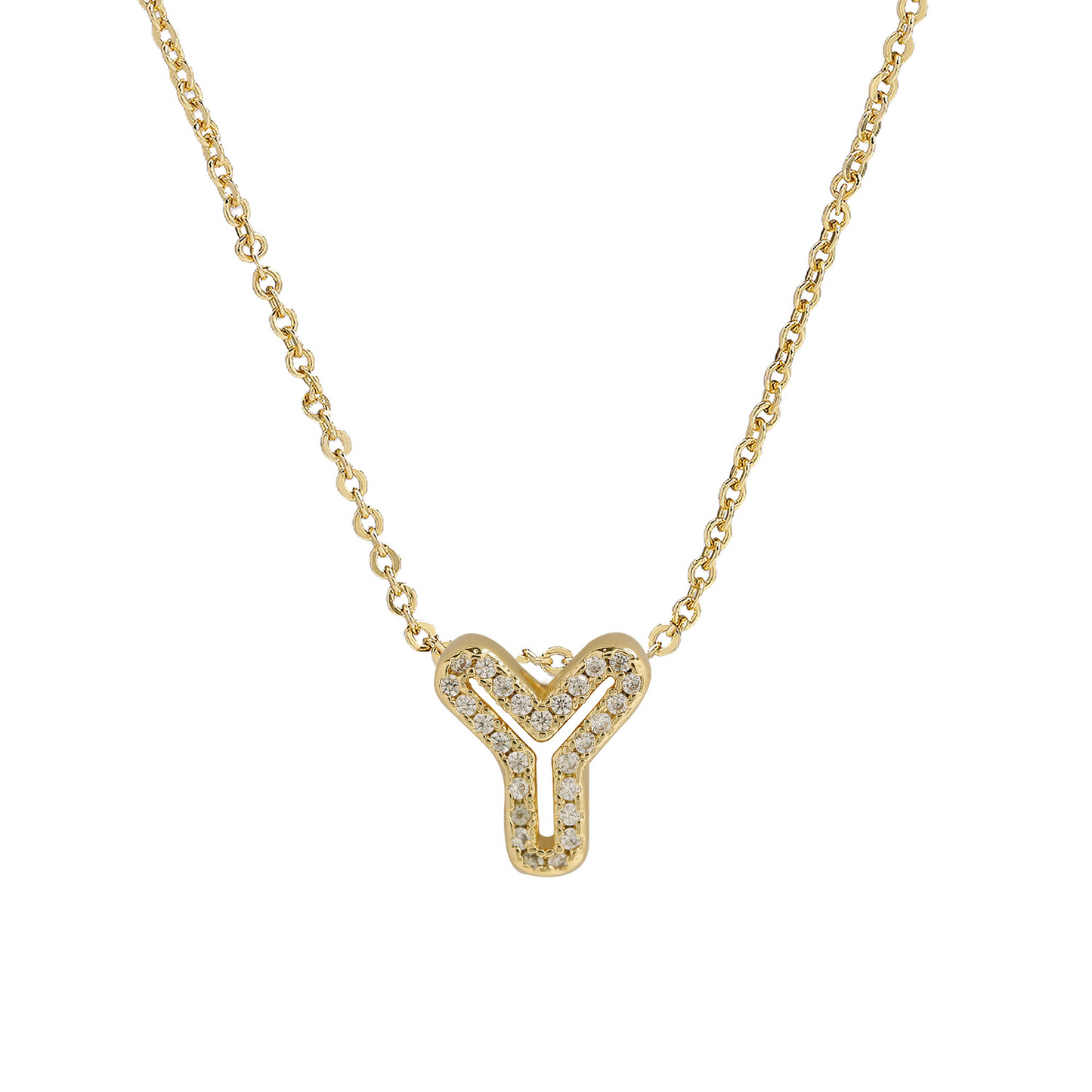 Dazzling Diamond Initial Necklace