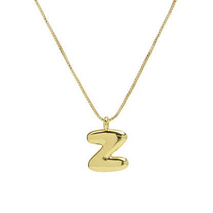 Chunky Feminine Letter Initial Necklace