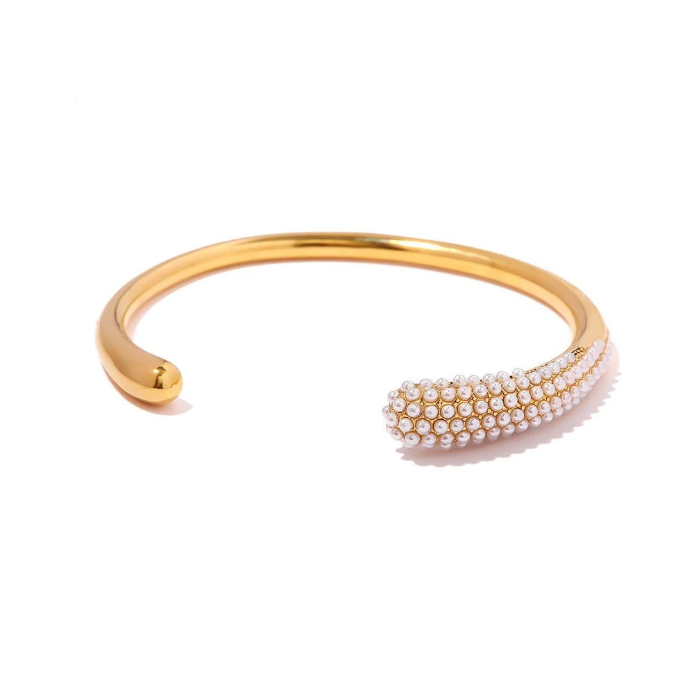 Accented Classy Bangle Cuff Bracelets