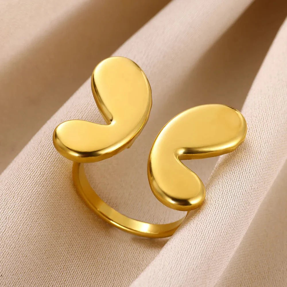 Adjustable Bubble Butterfly Wings Ring