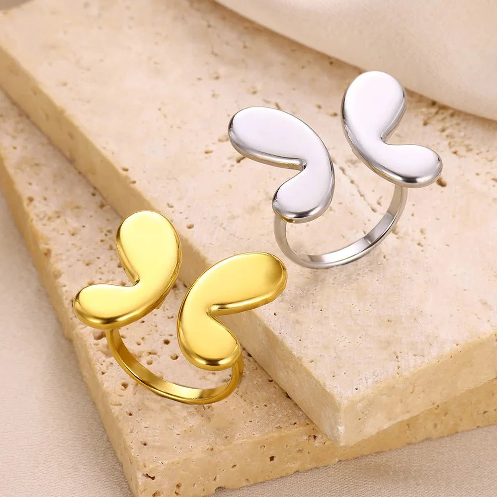 Adjustable Bubble Butterfly Wings Ring