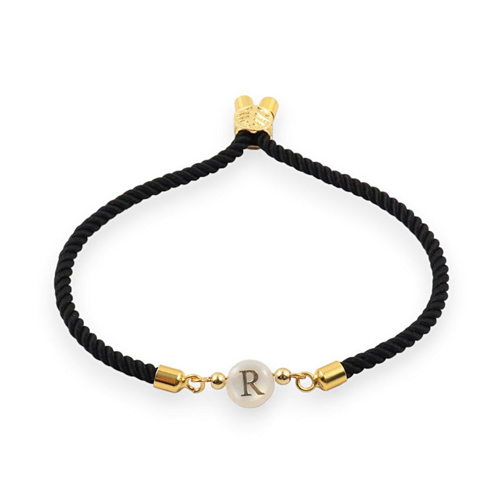 Adjustable Dainty Letter Initial Bracelet