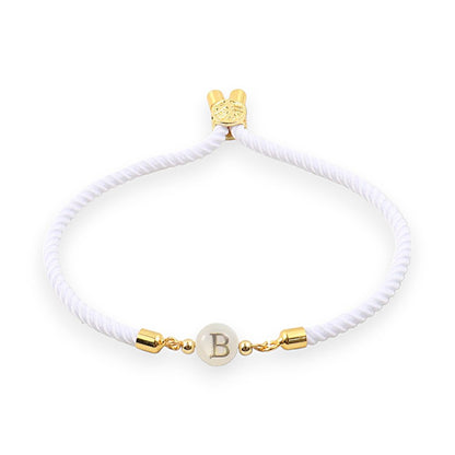 Adjustable Dainty Letter Initial Bracelet
