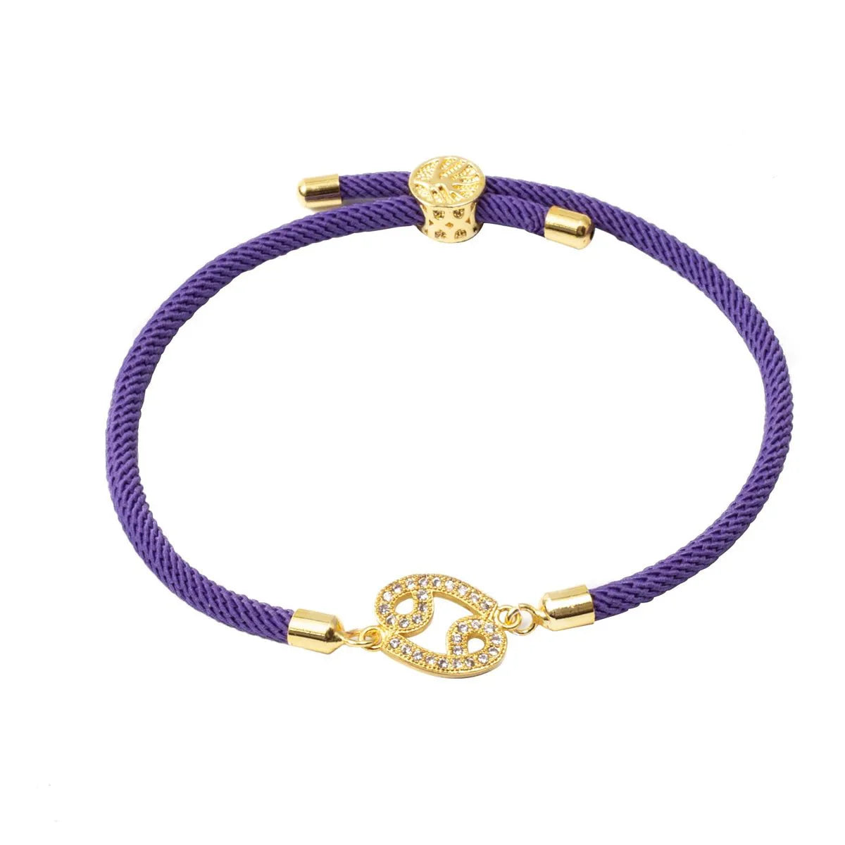 Adjustable Diamond Zodiac Sign Bracelet