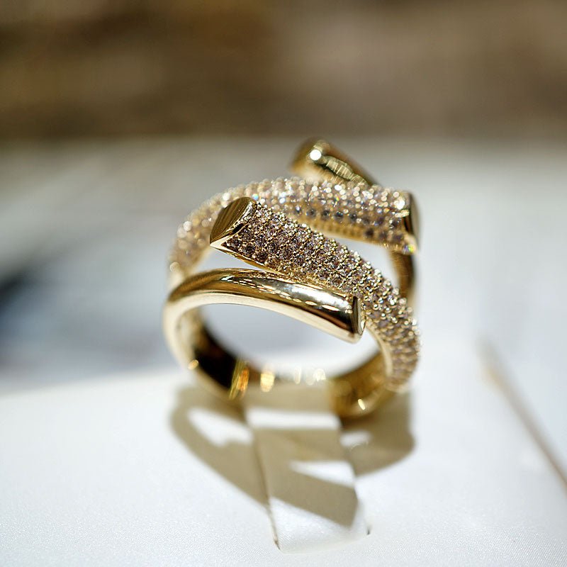 Adjustable Layered Diamond Ring