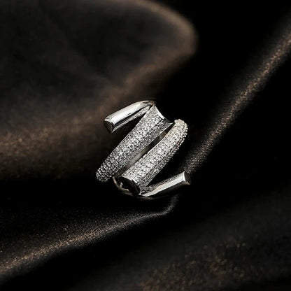 Adjustable Layered Diamond Ring