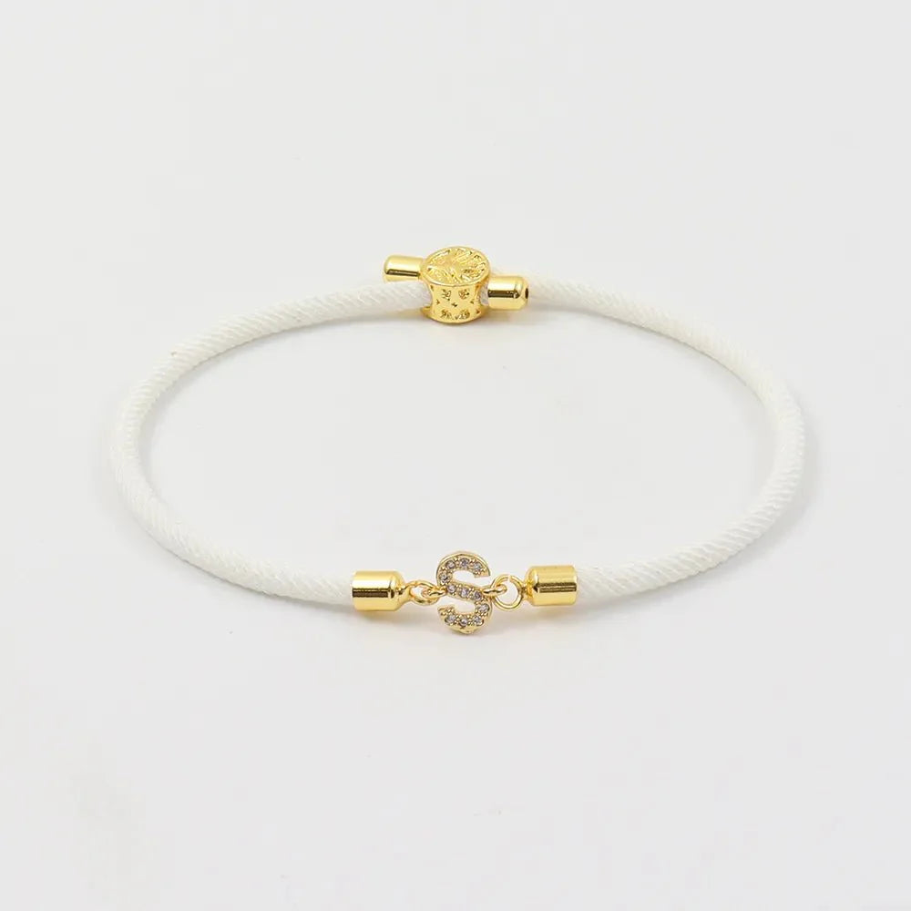 Personalized Unity Diamond Initial Bracelet