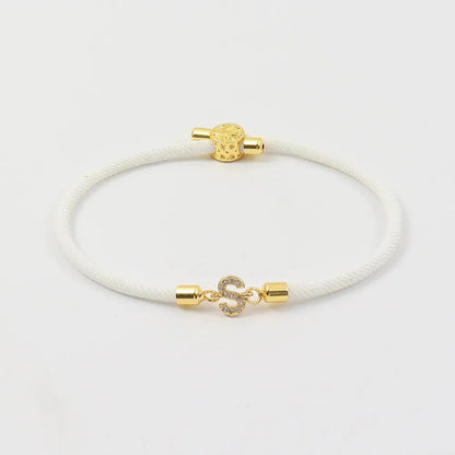 Personalized Unity Diamond Initial Bracelet