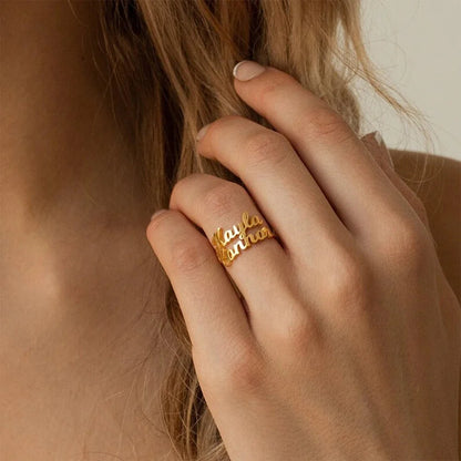 Adjustable Personalized Name(s) Wrap Ring