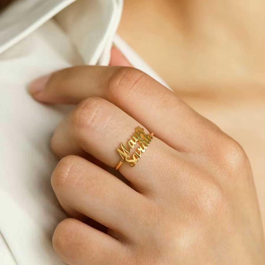 Adjustable Personalized Name(s) Wrap Ring