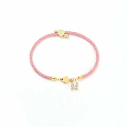 Adjustable Shape Letter Initial Bracelets