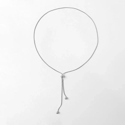 Adjustable Snake Chain Lariat Necklace