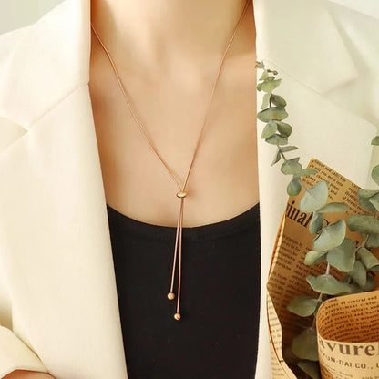 Adjustable Snake Chain Lariat Necklace