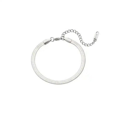 Silver bracelet on a white background