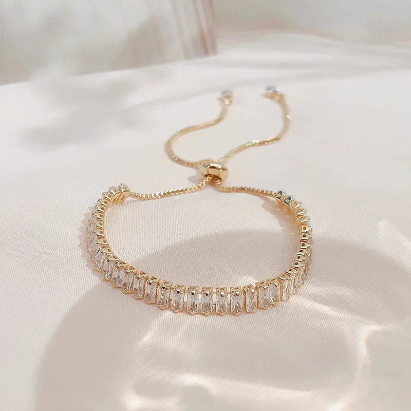 Baguette Crystal Adjustable Tennis Bracelets