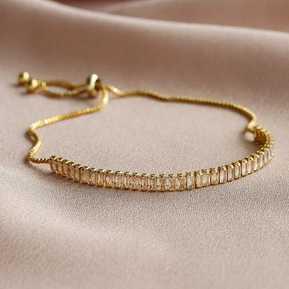 Baguette Crystal Adjustable Tennis Bracelets