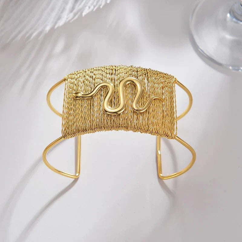 Bold Boho Wide Opening Cuff Bracelet