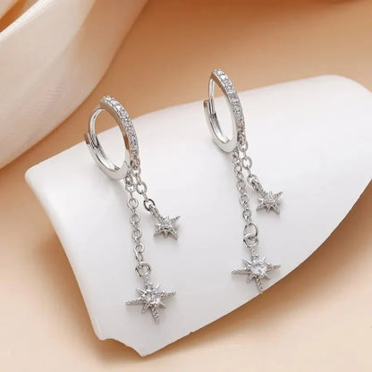 Celestial Diamond Hoop Earrings