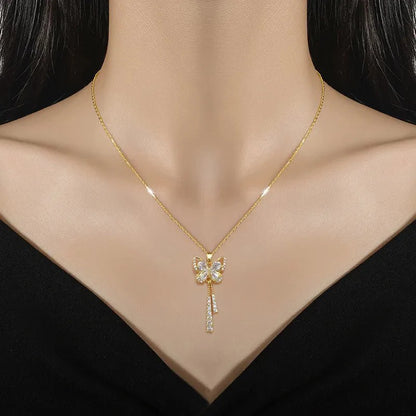 Charming Butterfly Diamond Dazzle Necklace