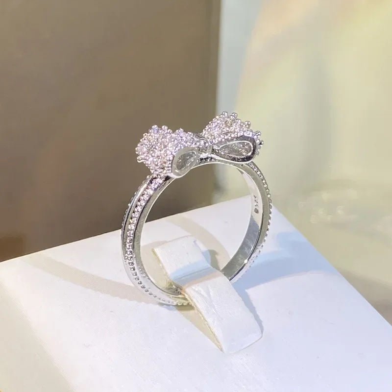 Charming Diamond Bow Ring