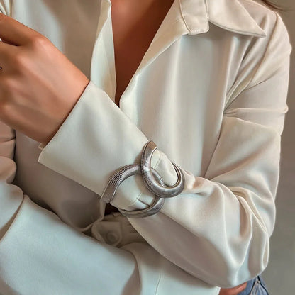 Chunky Spiral Cuff Bracelet