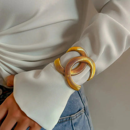 Chunky Spiral Cuff Bracelet