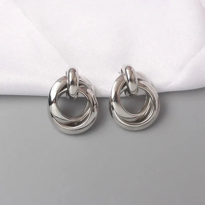 Circular Geometric Interwoven Earrings