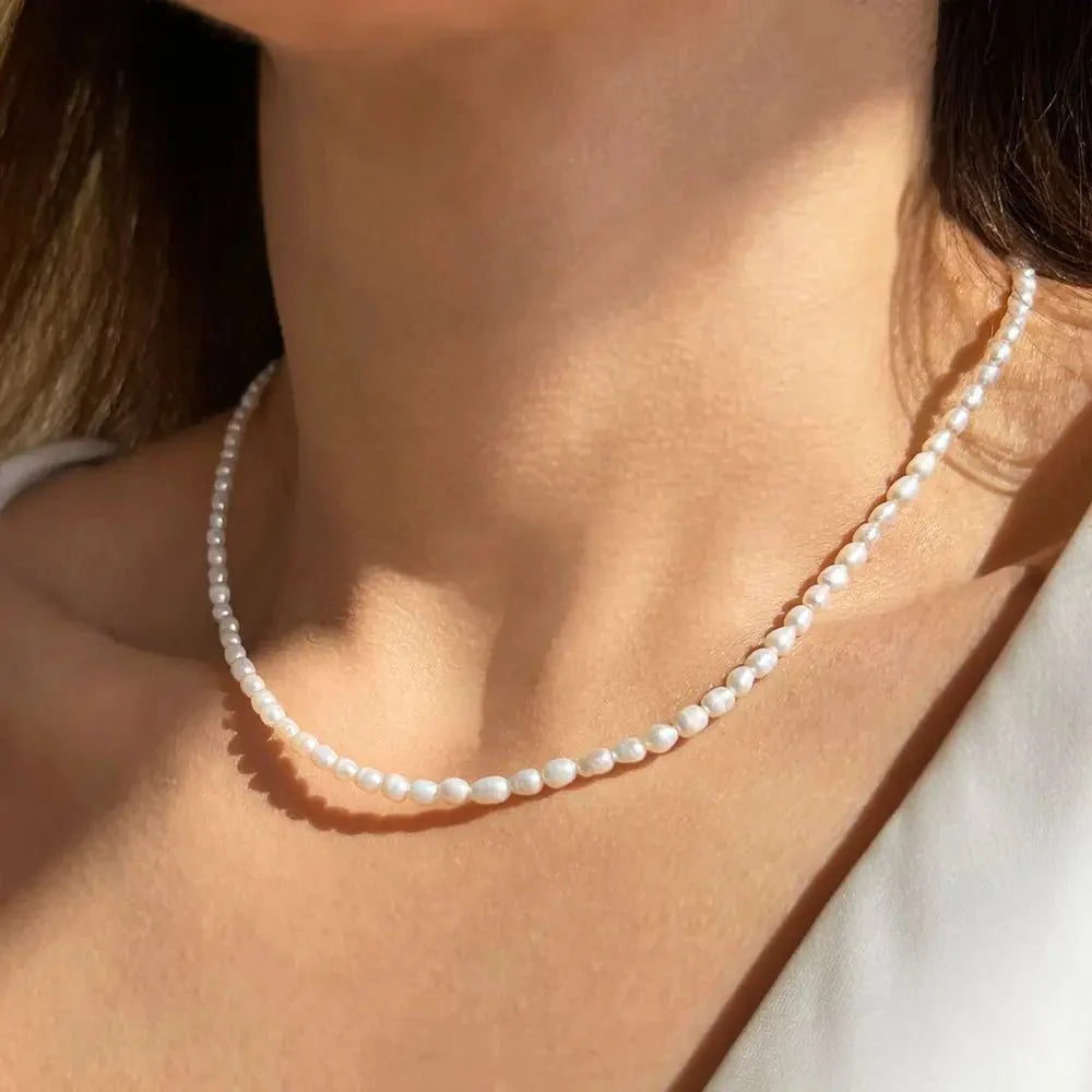 Classic Feminine 3mm Pearl Necklace