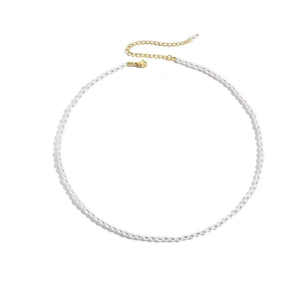 Classic Feminine 3mm Pearl Necklace